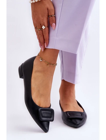 Klasické baleríny s zdobením černe model 21622383 - Boto