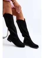 S.Barski HY66-132 Kozaki Damskie Ażurowe Czarne