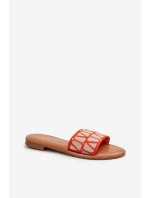 Dámské sandály na ploché podrážce oranžové model 21657417 - Boto Dámské sandály na ploché podrážce oranžové model 21657417 - Boto