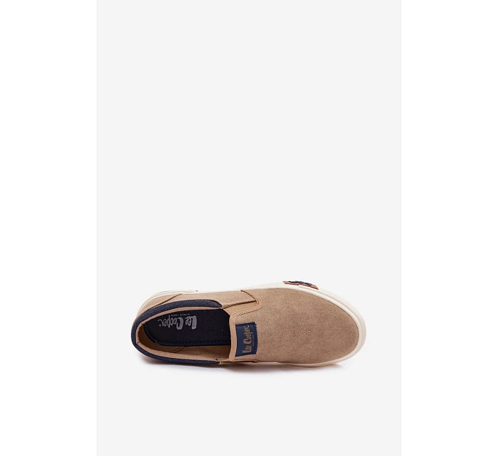Pánské tenisky Slip On Lee Cooper LCW-26-02-4089 Béžové