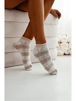 Dámske pruhované ažurové ponožky 1504.003