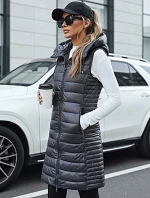 Dámska prešívaná vesta s kapucňou sivá FashionStreet TY5254