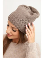 Čepice s rolováním Magda K293 camel