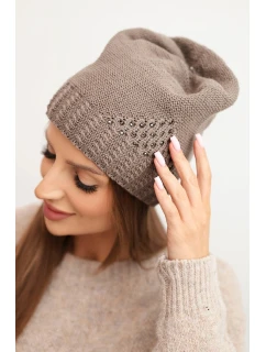 Čepice s rolováním Magda K293 camel