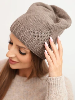 Čepice s rolováním Magda K293 camel