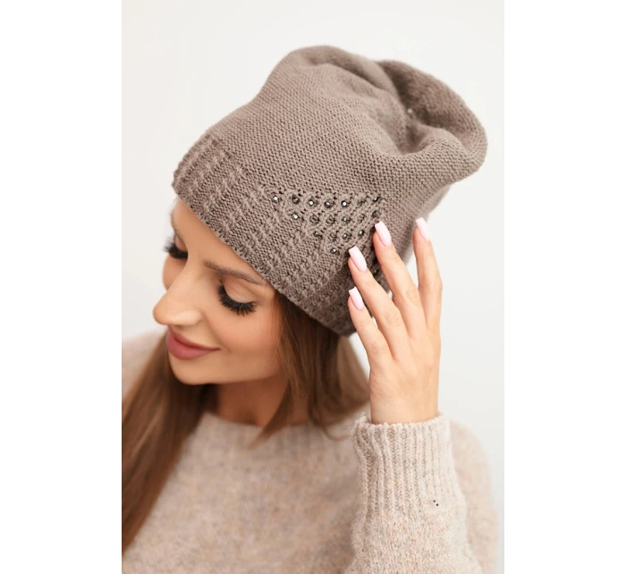 Čepice s rolováním Magda K293 camel