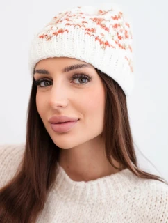 Dámská zimní vlněná čepice s ozdobnými krystalky K399 černá