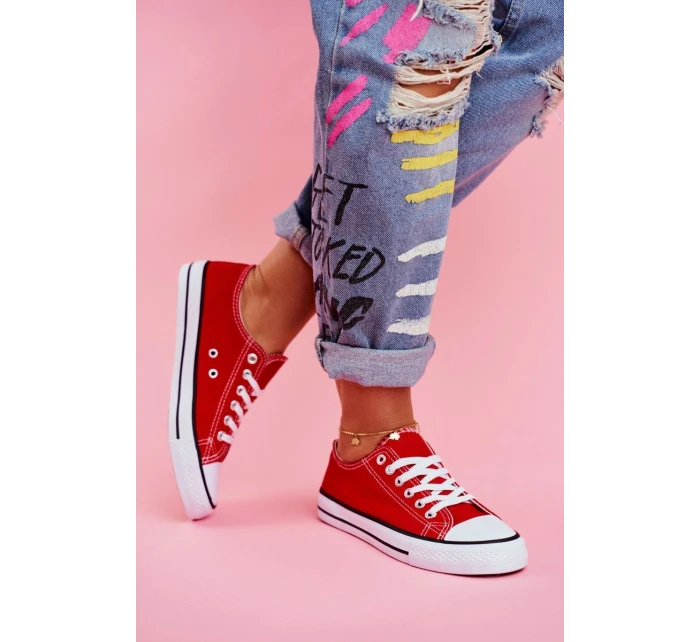 Damskie Klasyczne Trampki Czerwone Omerta