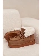 Dámské sněhule z přírodní semiš model 21714062 Camel - D.Franklin