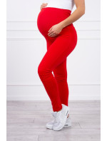 Dámske bavlnené tehotenské nohavice 19975 Červená - Kesi
