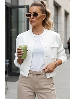 Dámská bunda bomber model 22106352 smetanová - FashionStreet