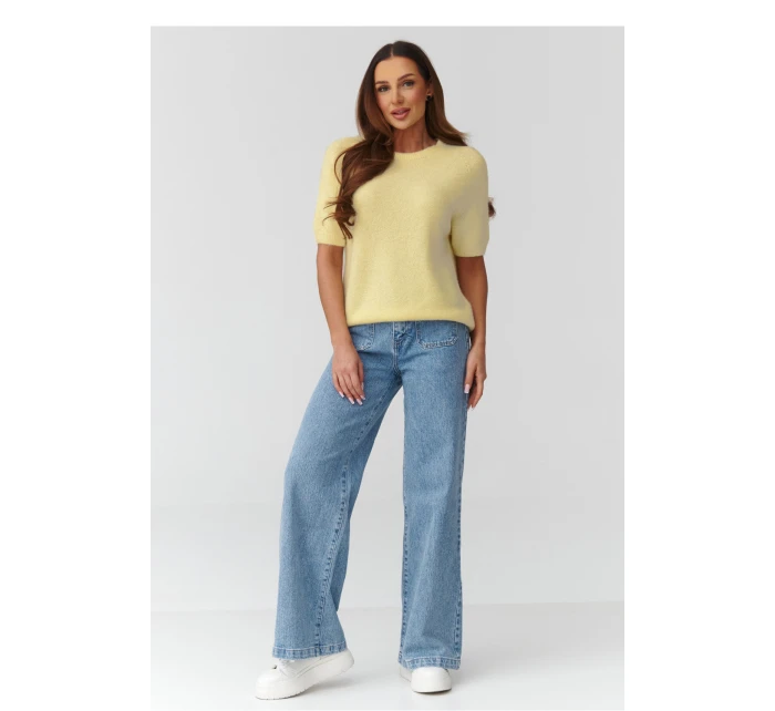 Sveter s krátkym rukávom model 224077 Makadamia