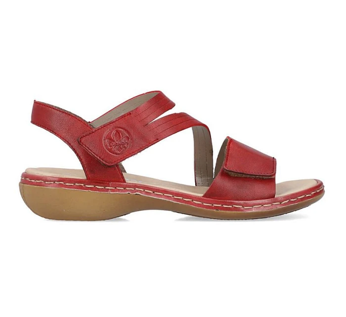 Kožené pohodlné sandály W model 22119032 red - Rieker