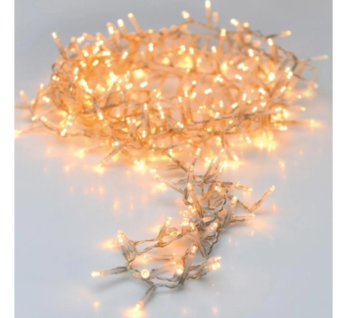 VIANOČNÝ STROMČEK SVETELNÁ REŤAZ 480 VIEDOL ČASOVAČ TEPLÁ BIELA PRIEHĽADNÝ DRÔT