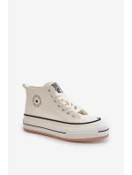 Zateplené Dámské Tenisky Na Platformě Eko Kůže Big Star model 21669595 Bílé - Big Star Shoes Zateplené Dámské Tenisky Na Platformě Eko Kůže Big Star model 21669595 Bílé - Big Star Shoes