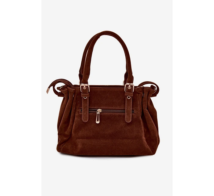 Kožená kabelka z ekologické semiše Camel model 22111514 - Flora&Co