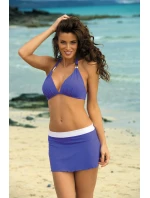 Meg Barcellona-Bianco sukňa M-266 Svetlo fialová s bielou (296) - Marko Meg Barcellona-Bianco sukňa M-266 Svetlo fialová s bielou (296) - Marko