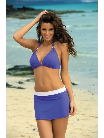 Meg Barcellona-Bianco sukňa M-266 Svetlo fialová s bielou (296) - Marko Meg Barcellona-Bianco sukňa M-266 Svetlo fialová s bielou (296) - Marko