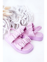 Detské sandále so šnúrkou Fialová sladkosť