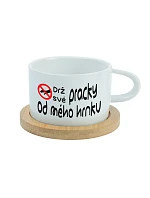 HOLD YOBS BY MY BREAD - biely pohár na makrónky 200 ml