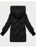 Prechodná prešívaná bunda s odnímateľnou kapucňou Libland black (LD-7749)