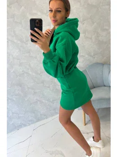 Zateplené šaty s obálkovým model 18752810 světle zelené - K-Fashion