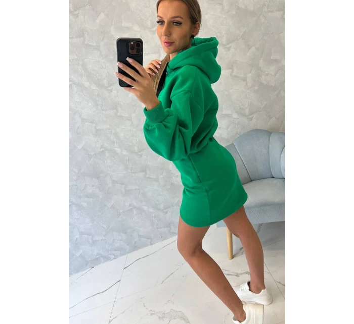 Zateplené šaty s obálkovým model 18752810 světle zelené - K-Fashion Zateplené šaty s obálkovým model 18752810 světle zelené - K-Fashion