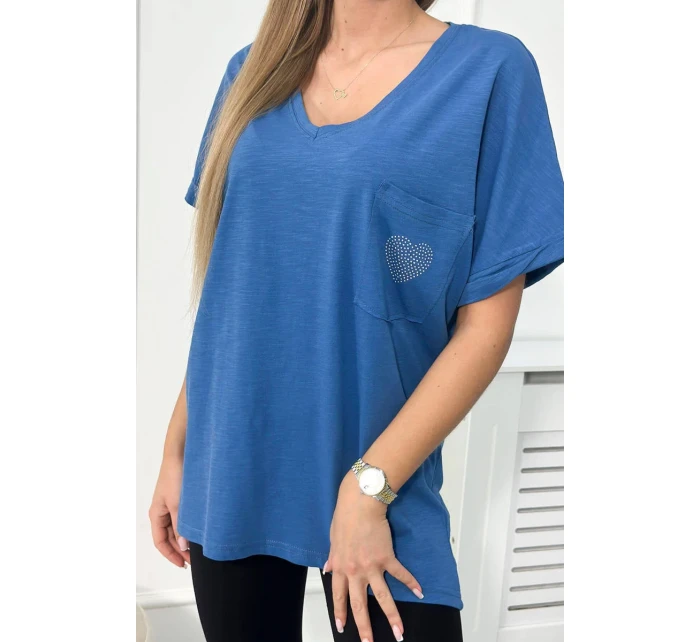 Bavlněná halenka s model 18753525 kapsou - K-Fashion Bavlněná halenka s model 18753525 kapsou - K-Fashion