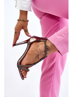 Elegantní Sandály Na Vysokém Podpatku Se stříbrne model 21609922 - S.Barski