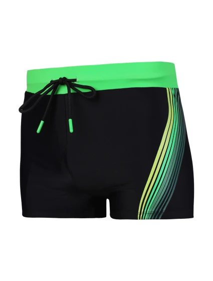 Pánske plavky KMS1800-002 čierno-zelené - Moraj