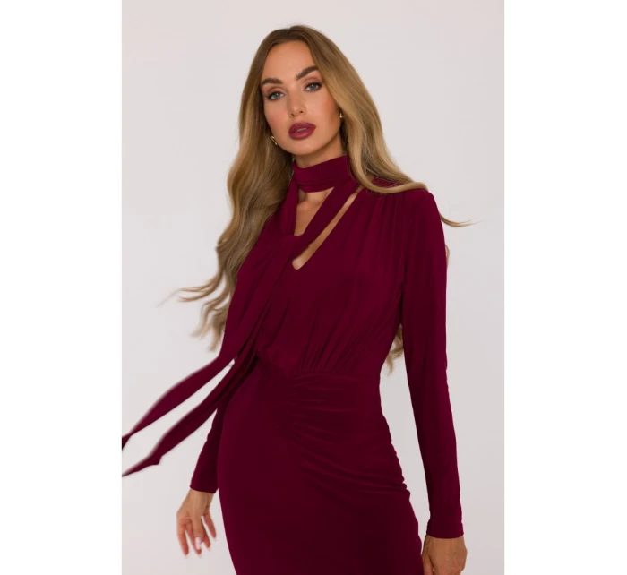 Dámske šaty M891 Bordeaux - MOE