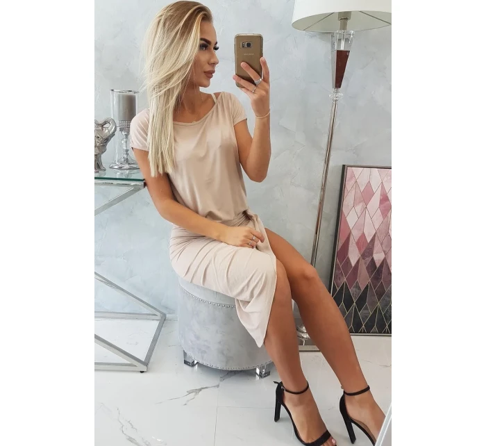 Sukienka asymetryczna beżowa Sukienka asymetryczna beżowa