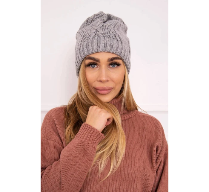 Fleecová čiapka Sylwia K244 svetlo šedá