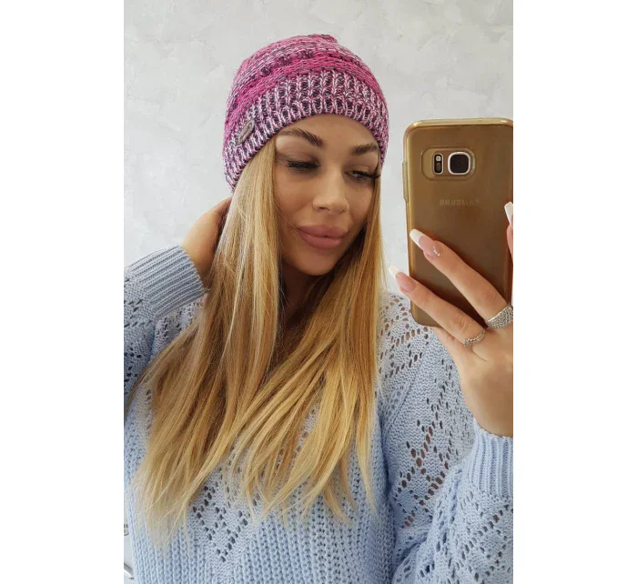 Fleecová čiapka Patrycja K254 fuchsiová+ružová