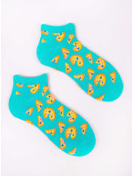 Yoclub Členkové ponožky Funny Cotton Patterns Colours SKS-0086U-B300 Tyrkysová