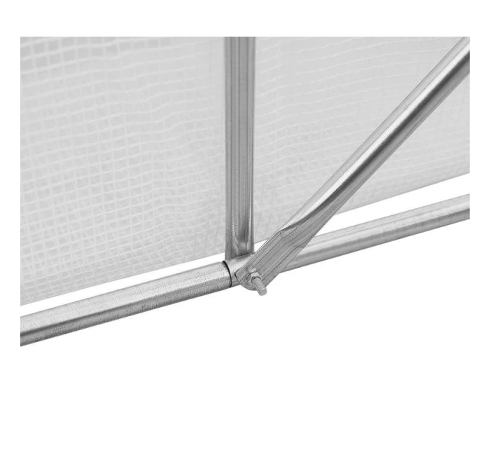 SKLENÍK ZÁHRADNÝ TUNEL 200X300X200CM PE KONŠTRUKCIA BIELA OCEĽ