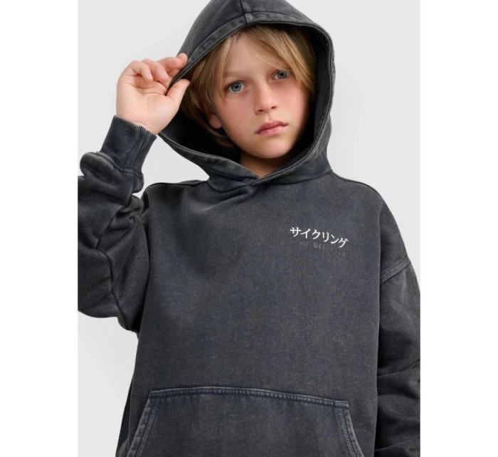 Chlapčenská mikina bez prúžkov s kapucňou 4F 4FJRAW25TSWSM2344-22S Chlapčenská mikina bez prúžkov s kapucňou 4F 4FJRAW25TSWSM2344-22S