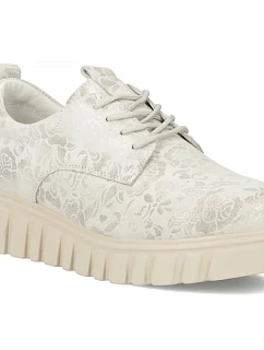 Kožené boty na platformě se květy  model 22068791 - FILIPPO