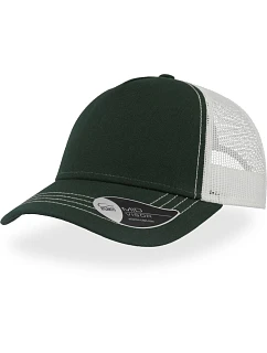 Rapper Canvas 5 panelová síťovaná kšiltovka bottle green/white model 22478751 - Atlantis Headwear