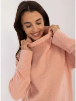 Sweter AT SW brzoskwiniowy model 20459085 - FPrice Sweter AT SW brzoskwiniowy model 20459085 - FPrice