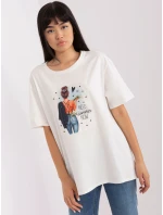 T shirt LK TS model 18741366 ecru - FPrice T shirt LK TS model 18741366 ecru - FPrice