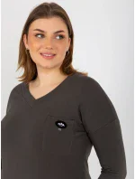 Bluzka RV BZ model 20834472 ciemny khaki - FPrice Bluzka RV BZ model 20834472 ciemny khaki - FPrice