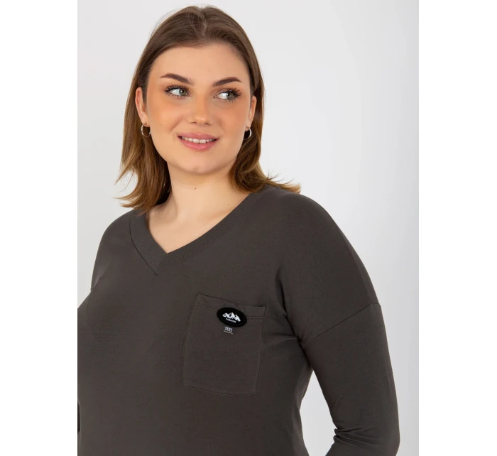 Bluzka RV BZ model 20834472 ciemny khaki - FPrice Bluzka RV BZ model 20834472 ciemny khaki - FPrice