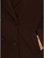 Płaszcz damski dwurzędowy brązowy model 22554615 - FashionStreet Płaszcz damski dwurzędowy brązowy model 22554615 - FashionStreet