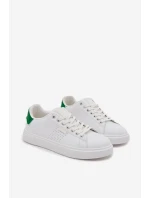 Trampki Sneakersy Męskie Z Eko Skóry Big Star OO174116 Biało-Zielone