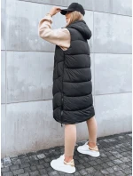 Dámská dlouhá prošívaná vesta černá Dstreet model 21970813 - FashionStreet
