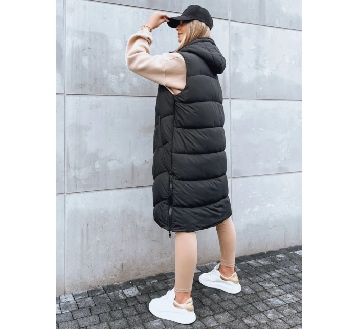 Dámská dlouhá prošívaná vesta černá Dstreet model 21970813 - FashionStreet