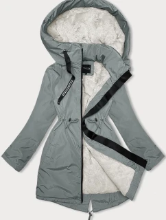 Světle zelená dámská zimní bunda s kapucí Glakate model 21247453 - Miss TiTi