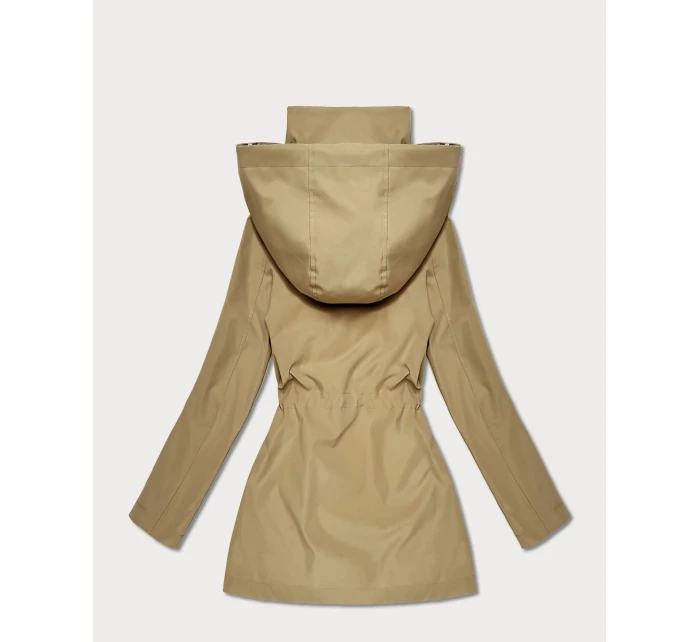 Dámska piesková bunda s kockovaným lemovaním Goodlookin (KK60411-4#)