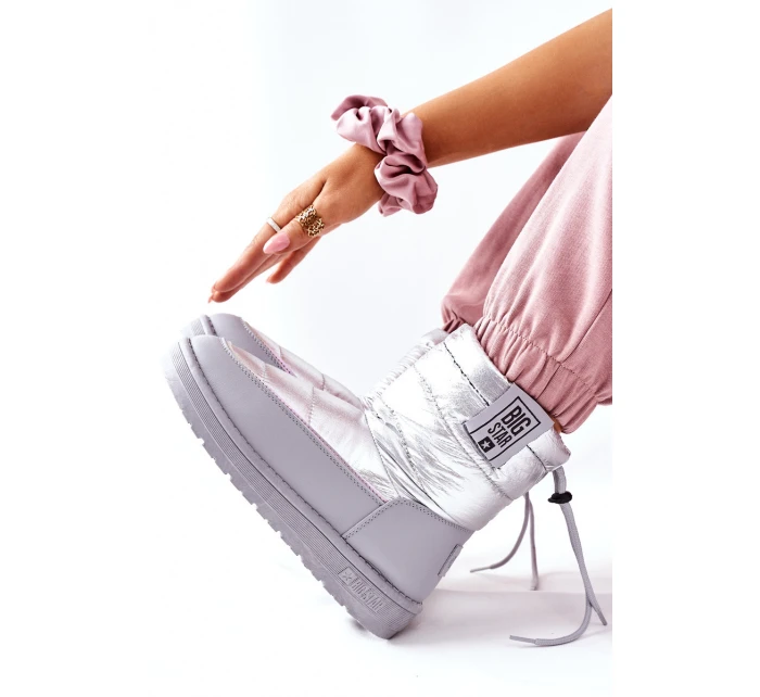 Dámské Sněhule Big Star model 21561942 Stříbrné - Big Star Shoes Dámské Sněhule Big Star model 21561942 Stříbrné - Big Star Shoes